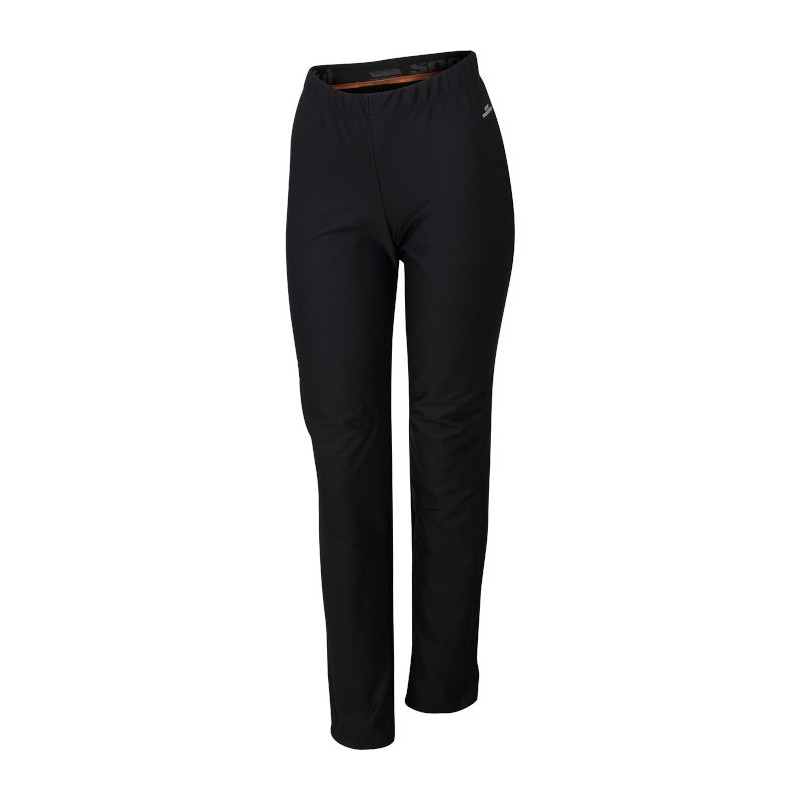 женские разминочные брюки Sportful Squadra WS W Pant чёрно-коралловые женские разминочные брюки Sportful Squadra WS W Pant чёрно-коралловые